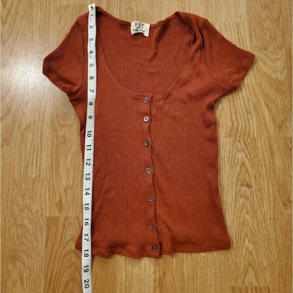 Project Social T Button Front Ribbed Tee sz Small - Picture 8 of 11